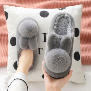 Chaussons d'hiver imperméables pour femmes et hommes, chaussures fourrées pour couples, tongs à plateforme épaisse, chaudes, en peluche, antidérapantes, en coton pour l'extérieur R1965 - Product Image 5