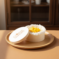 Boîte à gâteau ronde en bois pour cheesecake basque