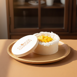 Boîte à gâteau ronde en bois pour cheesecake basque - Product Image 2
