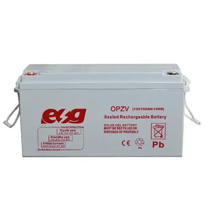 Esg 12v 100ah 150ah 200ah 250ah אחסון מחזור עמוק agm ג 'ל סולארי סוללה נטענת