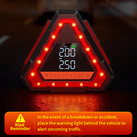 Démarreur de voiture 1000A de pointe 14,8V avec pompe à air 25 cylindres, batterie 6000mAh, lumière d'avertissement rouge triangulaire SOS, double écran intelligent et gonfleur 4-en-1