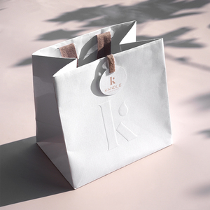 Bolsa de Compras de Alta Calidad con Logotipo Personalizado, Bolsa de Regalo para Boutique de Ropa, Bolsa de Papel Comercial con Logotipo Grabado e Impreso, con Etiqueta Colgante - Product Image 2