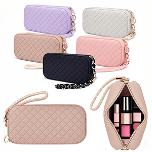 New Travel <b>Makeup</b> Brush <b>Storage</b> Bag Silicone Holder Dustproof Multi Functional <b>Box</b> for Travel and Make up - Product Image 1