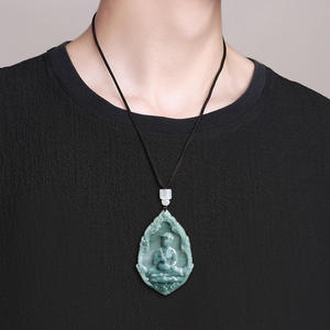 Colgante de Jadeíta Natural Azul Agua, Diseño Original UNISEX, Estilo Chino, Regalo con Certificado de Tasación E055 - Product Image 4