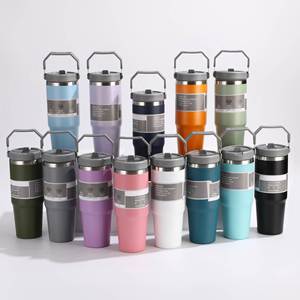 Advanced Portable Double Wall BPA Free 304 Stainless Steel Vacuum <b>Flask</b> <b>Bottle</b> with Handle and Straw for Car Office Outdoor Use - Product Image 2