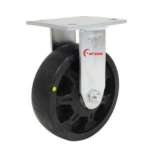 Roulettes industrielles pivotantes de 150 mm, roulettes fixes robustes de 6 pouces, roulettes en nylon conductrices antistatiques en acier, roulement à billes - Product Image 1