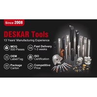 Pour tour DESKAR SPMX110408-PG LF6018 avec lames en alliage dur chanfreinées en acier inoxydable et revêtement CVD, personnalisables OEM