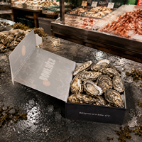 Caisse de transport réutilisable zéro déchet pour fruits de mer en plastique ondulé |   Boîte à poisson étanche pour viande et légumes, emballage recyclable