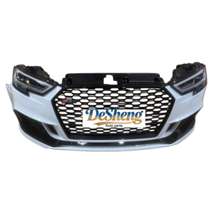 Installation directe pour <span class=keywords><strong>Audi</strong></span> A3, <span class=keywords><strong>S3</strong></span>, mise à niveau vers le kit extérieur RS3, comprenant le pare-chocs avant, les phares à LED, la calandre, sûr et stable. - Product Image 3