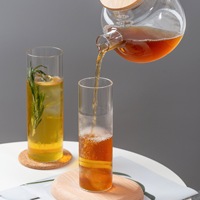 Verre Collins sans anse en borosilicate haute résistance, saveur orange, design moderne, pour restaurant, long drink et cocktail