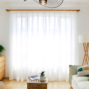 Innermor Voile Faux Tende di Lino per la Camera Da Letto Bianco Tende Ready Made Filato di Colore <span class=keywords><strong>Oro</strong></span> <span class=keywords><strong>e</strong></span> Argento per Soggiorno Bianco hotel - Product Image 4