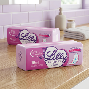 Serviettes hygiéniques LILLY Classic, absorption moyenne, taille standard, classe II, 10 pièces, hygiène féminine, emballage jetable - Product Image 3