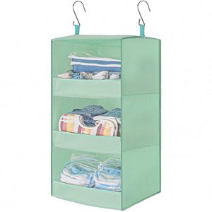 Water Proof Oxford 3 <b>Shelf</b> Collapsible Hanging Closet Organizer with Plastic Board for Shoes Clothes Handbags - Product Image 1