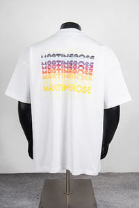 Camiseta de Manga Corta con Estampado de Letras Coloridas, Versión Premium, para Hombre y Mujer, Holgada y de Tela Gruesa, Estilo Martine Rose para Parejas - Product Image 5