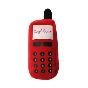 반려동물 이갈이 훈련용 장난감 휴대폰 모양 플러시 인터랙티브 삑삑이 소리 장난감 12.5x6x5cm 킹혼 - Product Image 4