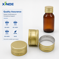 XINDE Bouchon inviolable en aluminium de 28 mm avec joint en PE, fermetures supérieures par injection pour flacons en verre médicaux, sans avis encore