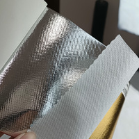 Rouleaux de tissu non tissé en polypropylène + PE métallisé laminé, imperméable, antistatique, anti-UV, 100 % polypropylène + PE, matériau d'emballage, échantillon gratuit