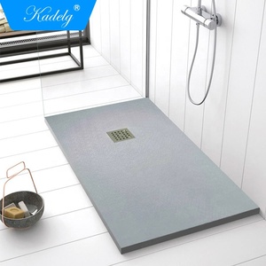 Ce được phê duyệt hiện đại màu đen Slate hiệu ứng hình chữ nhật tắm bao vây khay douchebak với chất thải 1000x800 mét phòng tắm - Product Image 2