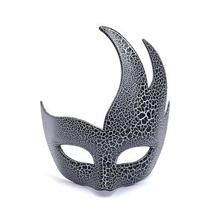 रचनात्मक आधा चेहरा काले दरार लौ के आकार के हेलोलीन प्रोप्स पार्टी नृत्य पुरुष और महिला मास्क - Product Image 1