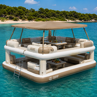Canapé flottant gonflable double couche en PVC OEM ODM pour piscine commerciale, accessoires de piscine, divertissement en plein air