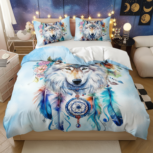 Parure <span class=keywords><strong>de</strong></span> lit moderne en polyester 3D motif dessin animé animal, ensemble 3 pièces taille double pour la maison - Product Image 1