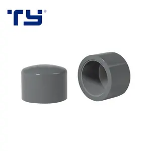 Plastik Bulat Profesional PVC PN16 DIN8063 Pipa Fitting Cap Tube End Plug Cap