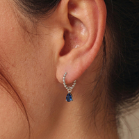 Ensemble de 3 boucles d'oreilles en zircon rose J&D Jewelry Sweet, en acier inoxydable plaqué or 18 carats, résistantes à l'eau, boucles d'oreilles pendantes, boucles d'oreilles à clous pour femmes