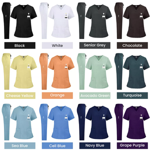 Divise Ospedaliere Personalizzate, Completi Infermieristici, Abbigliamento da <span class=keywords><strong>Lavoro</strong></span> per Studi Dentistici, Saloni di Bellezza, Set di Camici Medici con Pantaloni Dritti in Jersey per il <span class=keywords><strong>Lavoro</strong></span> - Product Image 3