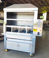 Machine à griller verticale commerciale brésilienne avec broche rotative, rôtissoire électrique pour poulet de restaurant
