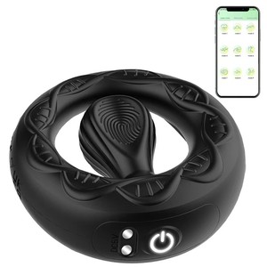 New Wireless Remote Control APP <b>Vibrating</b> Delay Lock Cock Ring for Couples Resonance Adult Sex Toy Factory direct sales oem - Product Image 5