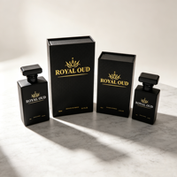 Boîte Cadeau de Luxe Personnalisée pour Bouteille de Parfum Noire avec Logo, 30ml 50ml 100ml, Emballage Vide en Verre pour Parfum – Vente en Gros