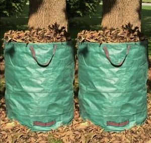 1 paquet de sacs à déchets de jardin réutilisables ronds, 150 g/m², sac à feuilles vierge, pochette pliable en PE, sacs à feuilles Fronto - Product Image 3