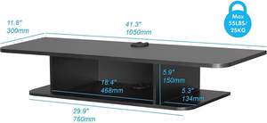 แท่น<span class=keywords><strong>วาง</strong></span><span class=keywords><strong>ทีวี</strong></span>ลอยน้ำพร้อมปลั๊กไฟ55 "คอนโซลสื่อ<span class=keywords><strong>ติด</strong></span><span class=keywords><strong>ผนัง</strong></span>แบบทันสมัยพร้อมประตูศูนย์รวมความบันเทิงสำหรับ<span class=keywords><strong>ใต้</strong></span><span class=keywords><strong>ทีวี</strong></span> - Product Image 3