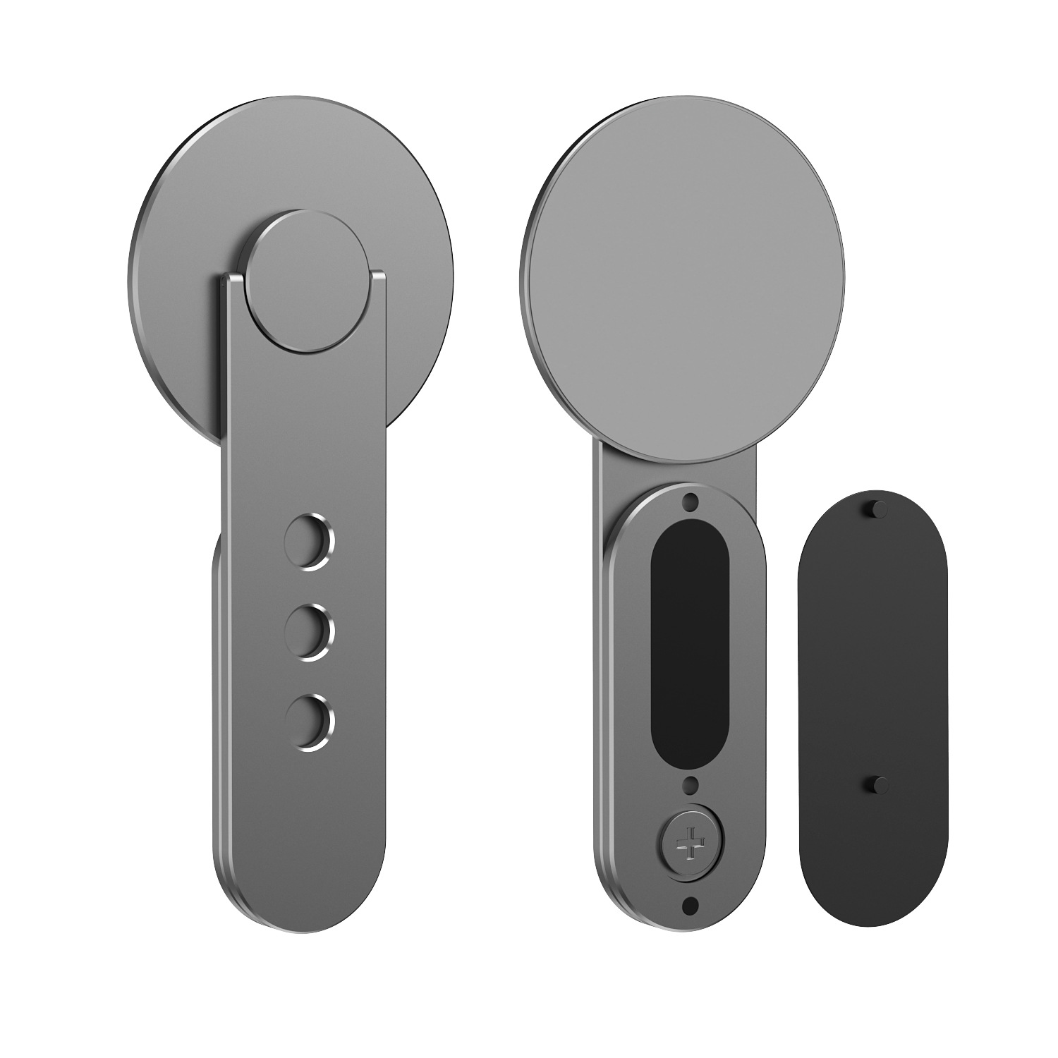 Zf005-5 modèle réversible détachable-gris sidéral-feuille magnétique