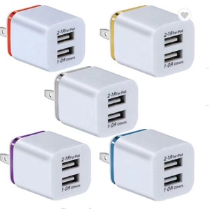 <span class=keywords><strong>Chargeur</strong></span> mural USB le moins cher bloc de <span class=keywords><strong>chargeur</strong></span> double US/EU multi couleurs 2 broches boîtier de <span class=keywords><strong>chargeur</strong></span> rapide pour <span class=keywords><strong>Iphone</strong></span> pour Huawei - Product Image 1