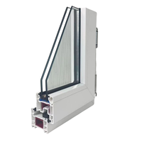 Particularmente Popular Moderno Inside-Out Swing Open 65 PVC Upvc Ventanas abatibles Barato Wide Hardware Fibra de vidrio Wide