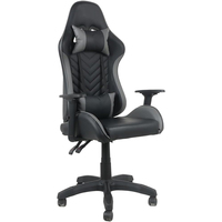 Chaise de jeu 1 pièce Livraison gratuite Design ergonomique Grande et haute Chaise de jeu ergonomique noire et grise Accoudoirs 2D Chaise d'ordinateur
