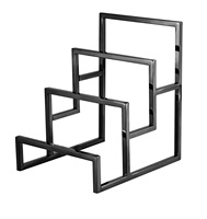 Présentoir de sac à main d'embrayage support de portefeuille à 3 niveaux support de sac à main en métal pour support d'embrayage de bureau