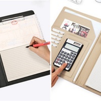 Portafolio Multifuncional de Cuero PU de Alta Gama Boshiho con Cierre de Hebilla y Logotipo Personalizado Grabado en Relieve para Promociones Empresariales