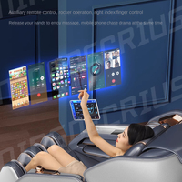2026 Luxuriöser Tragbarer Ganzkörper-Massagesessel mit Schwerelosigkeit, PU-Leder, Tiefenkneten, Wärmetherapie, Vibration und Bluetooth-Musikplayer