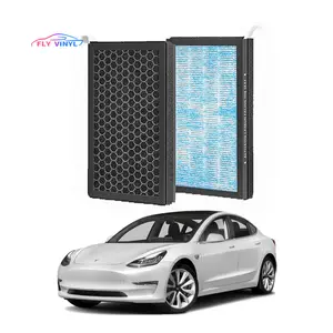 Accesorios Modelo 3 Y X S Reemplazo de cabina automática Filtro de aire acondicionado Tesla de capa de filtración de nido de abeja de aire de carbón activado