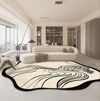 Nordic Carpet Premium Kunden spezifisches Design Weiches Gefühl Leicht zu reinigende Teppiche Boden matte Modernes Plüsch Abstraktes Muster Wasch bare Rückseite