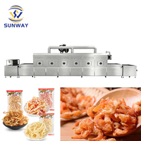 Machine de maturisation thermique par micro-ondes de type tunnel en acier inoxydable pour fruits de mer, machine de déshydratation de crevettes par micro-ondes de type tunnel