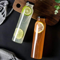 Bouteilles en verre pour jus et boissons, 250 ml, 330 ml, 500 ml, avec bouchon métallique, prix réduit