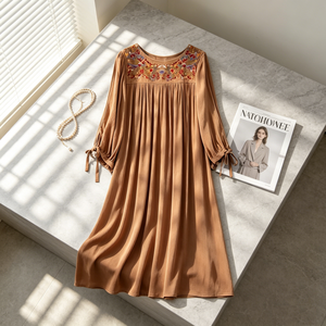 Vendita calda di <span class=keywords><strong>stile</strong></span> occidentale di trasporto delle signore <span class=keywords><strong>retrò</strong></span> <span class=keywords><strong>abbigliamento</strong></span> ricamato <span class=keywords><strong>abbigliamento</strong></span> casual abiti - Product Image 4