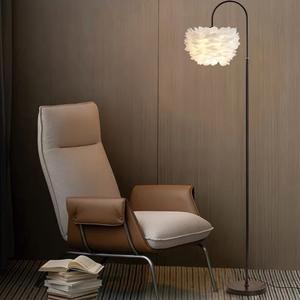 Trendy Minimalist Modern Feather Floor Lamp Living Rooms Sofas Bedrooms Bedside Tables Creates Decorative Atmosphere FCC - Product Image 4