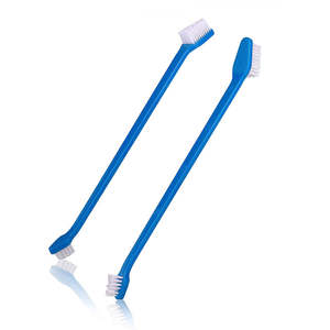 Kit de Cuidado Dental para Mascotas de Doble Cabezal, Ecológico, de Plástico, con Cepillo y Pasta de Dientes para Gatos y Perros, Limpieza Dental - Product Image 2