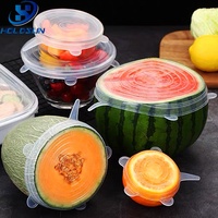 Ensemble de couvercles extensibles en silicone pour la conservation des aliments, résistants à la chaleur et au froid, adaptés aux aliments, réutilisables, 5 tailles, pour la cuisine et le stockage au réfrigérateur
