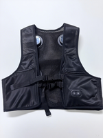 Gilet de travail d'été intelligent de style japonais en toile respirante avec fonction de refroidissement par air et fermeture double boutonnage