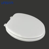 Coussin allongé Standard américain 19 "PVC épais compressé blanc doux uni blanc siège de toilette Spone
